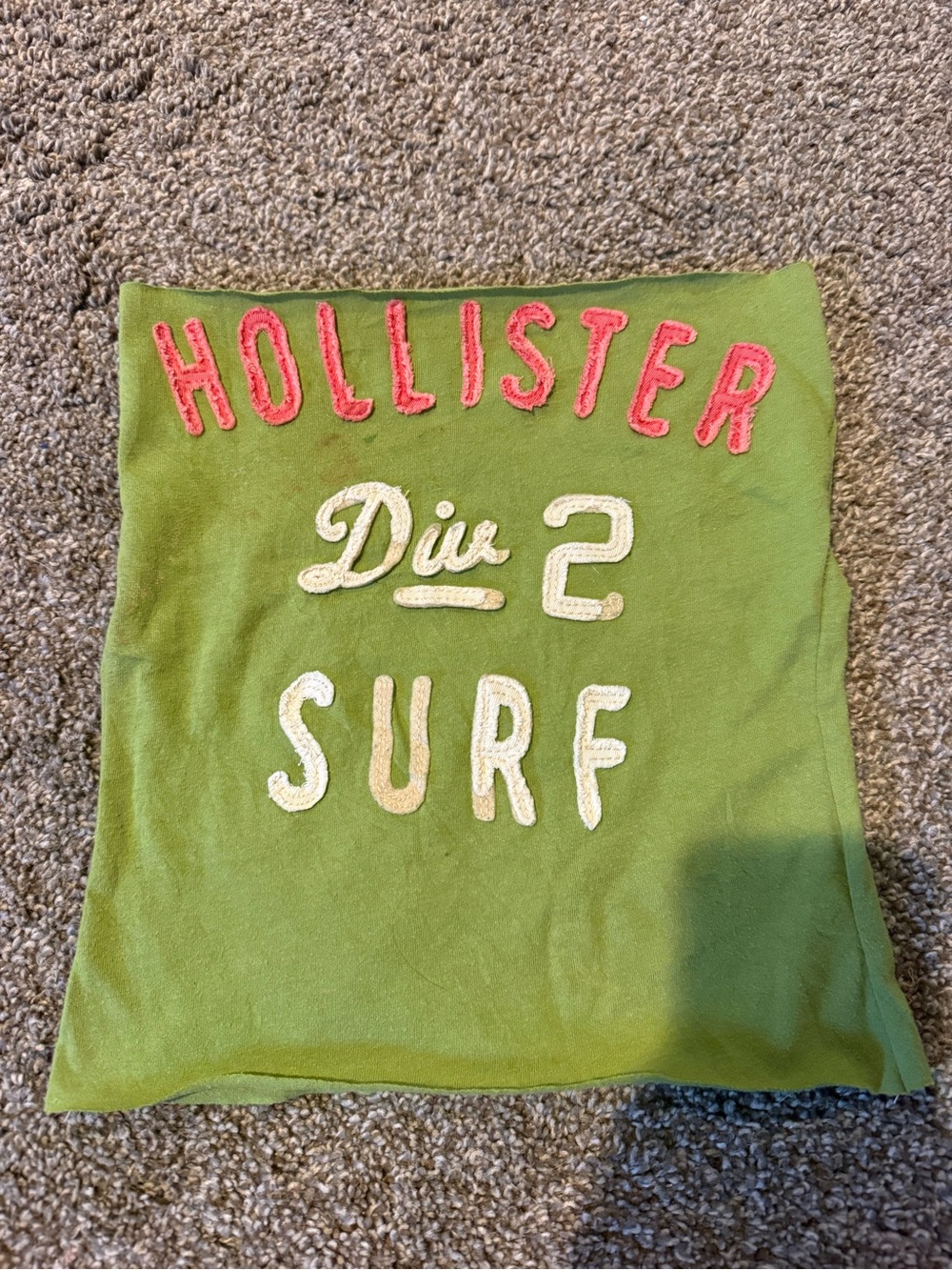 Hollister Green tube top with Pink Appliqué Logo - Picture 1 of 2